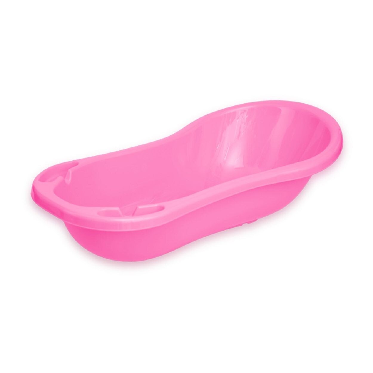 Baby Badewanne 100 cm mit Ablagefächern, anatomische Form, Kunststoff in pink