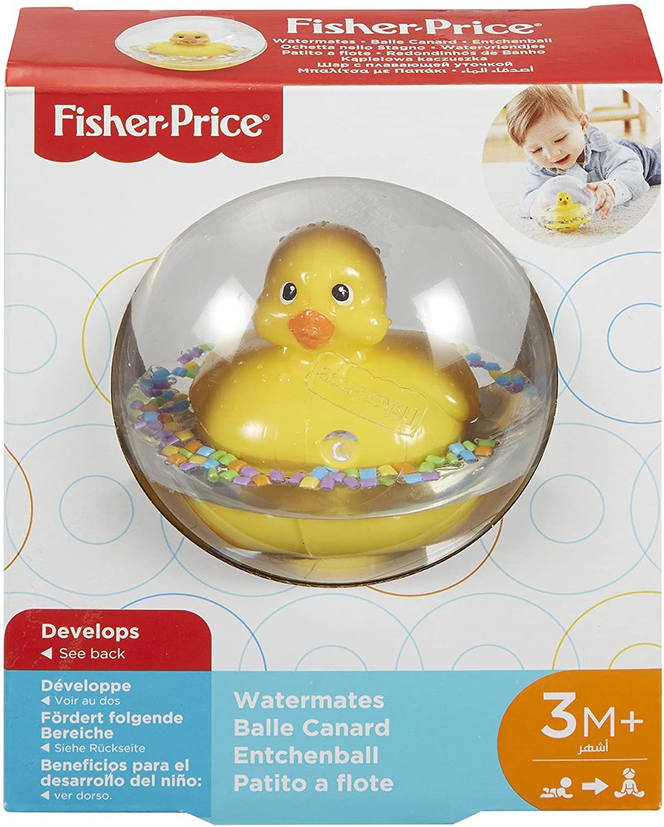 Mattel 75676 - Fisher-Price - Krabbel-Spielzeug, Ente in Kugel mit Konfetti, Entchenball 