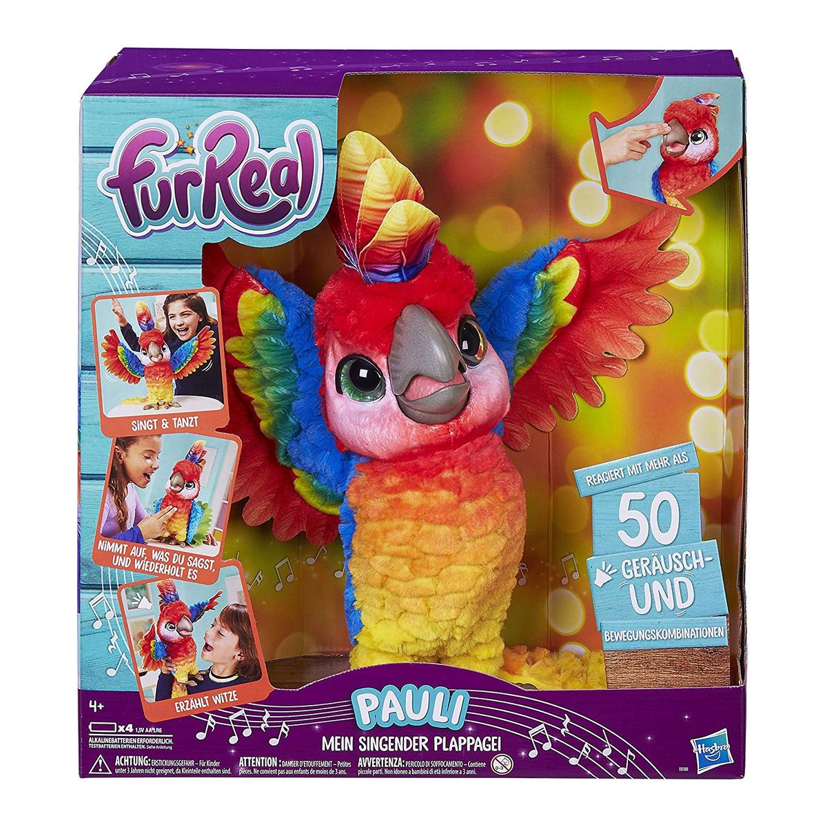 Hasbro E0388 - FurReal Friends - Pauli, mein singender Papagei 