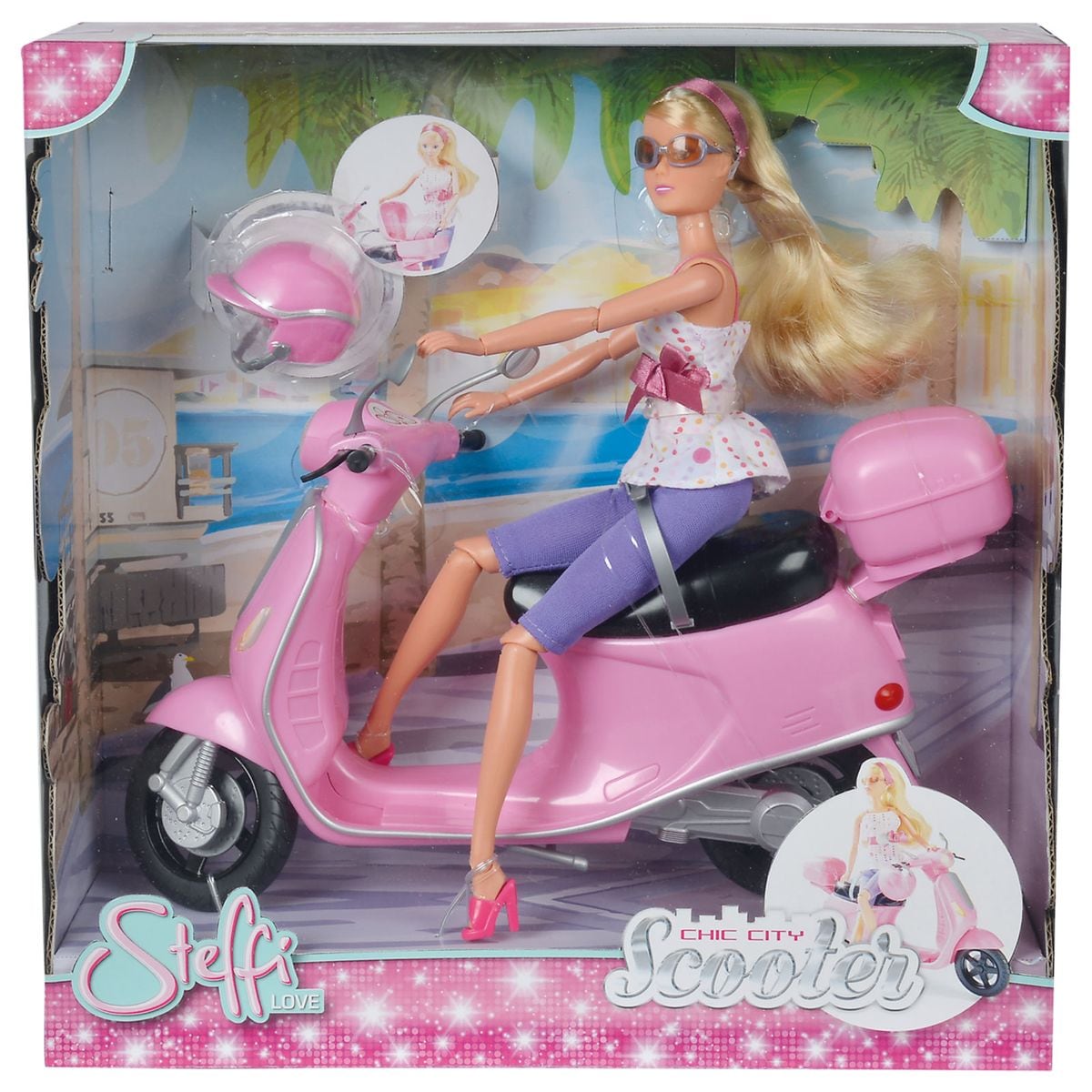 Simba 105730282 - Steffi Love - Chic City Scooter - Roller, pink, Puppe mit Zubeh&ouml;r 