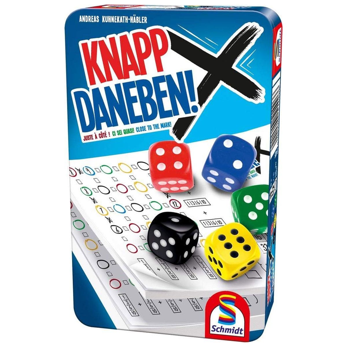 Schmidt 51426 - Knapp Daneben! &ndash; W&uuml;rfelspiel in Metalldose 