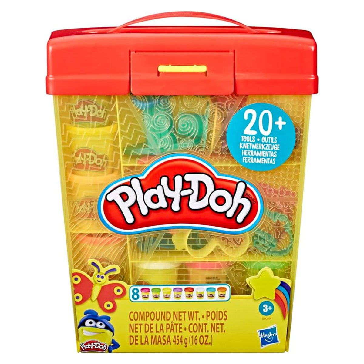 Hasbro E9099 - Play-Doh - Gro&szlig;es Knetset, Aufbewahrungsbox mit 8 Farben und Knetwerkzeug 