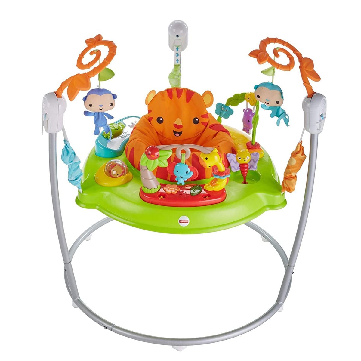 Mattel CHM91 - Fisher-Price - Spielspa&szlig;, Baby-Hopser, mit Musik und Lichtern, Rainforest Jumperoo 