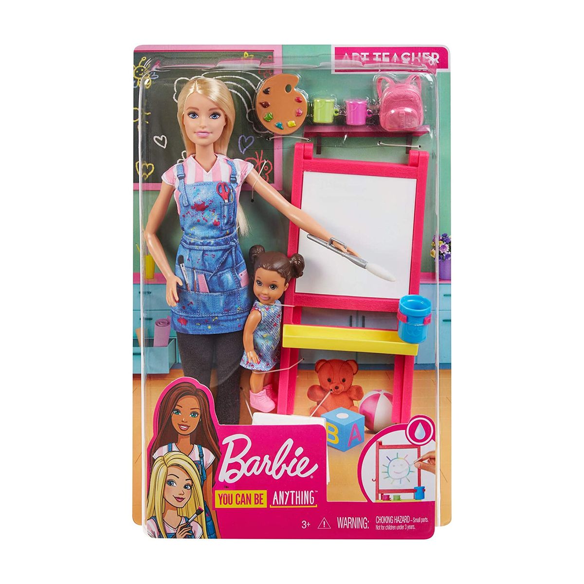Mattel GJM29 - Barbie - You can be anything - Puppe, Spielset, Kunstlehrerin 