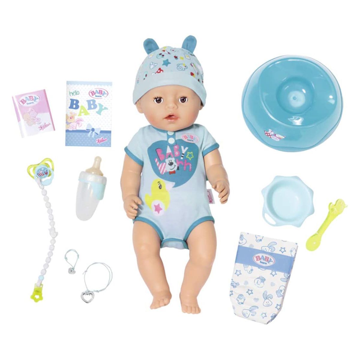 Zapf 826072 - BABY born - Soft Touch - Puppe mit Zubeh&ouml;r, 43 cm, Boy 