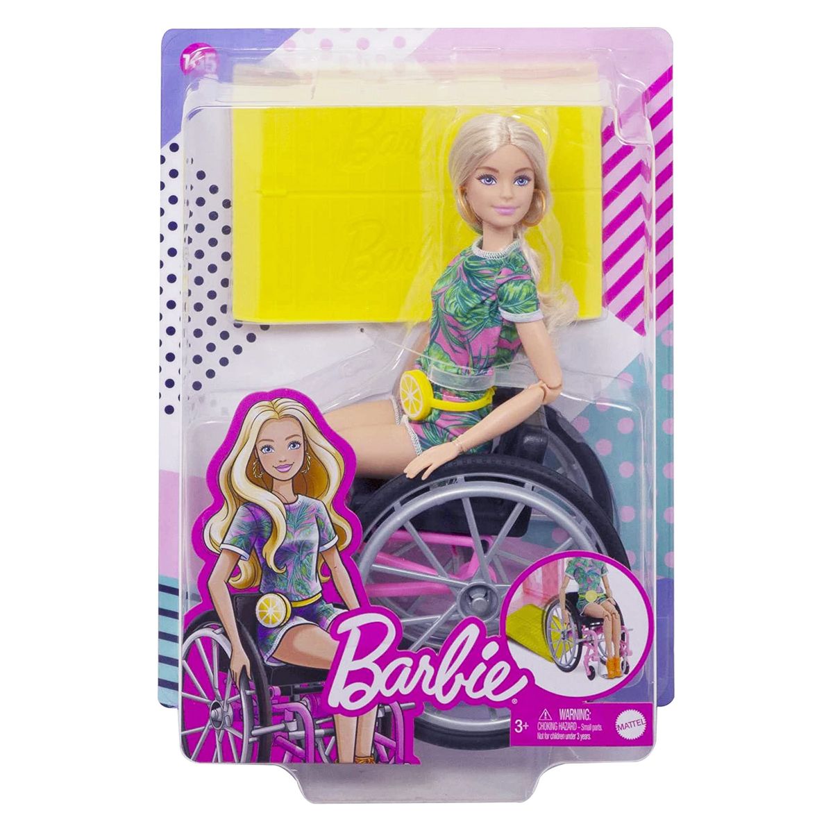 Mattel GRB93 - Barbie - Fashionistas Barbie Puppe im Rollstuhl 