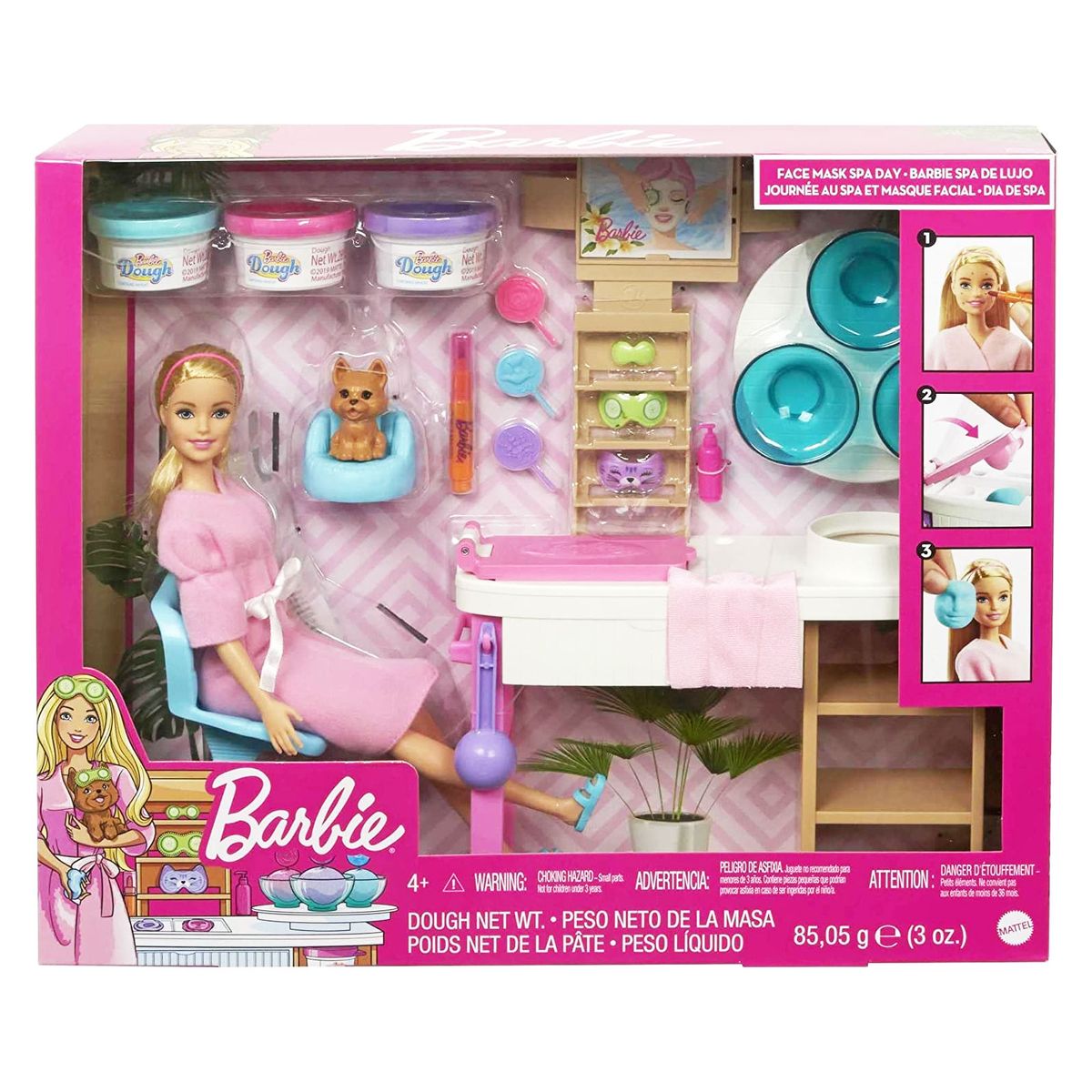 Mattel GJR84 - Barbie - Spielset mit Puppe und Zubeh&ouml;r, Wellness, Spa-Station 
