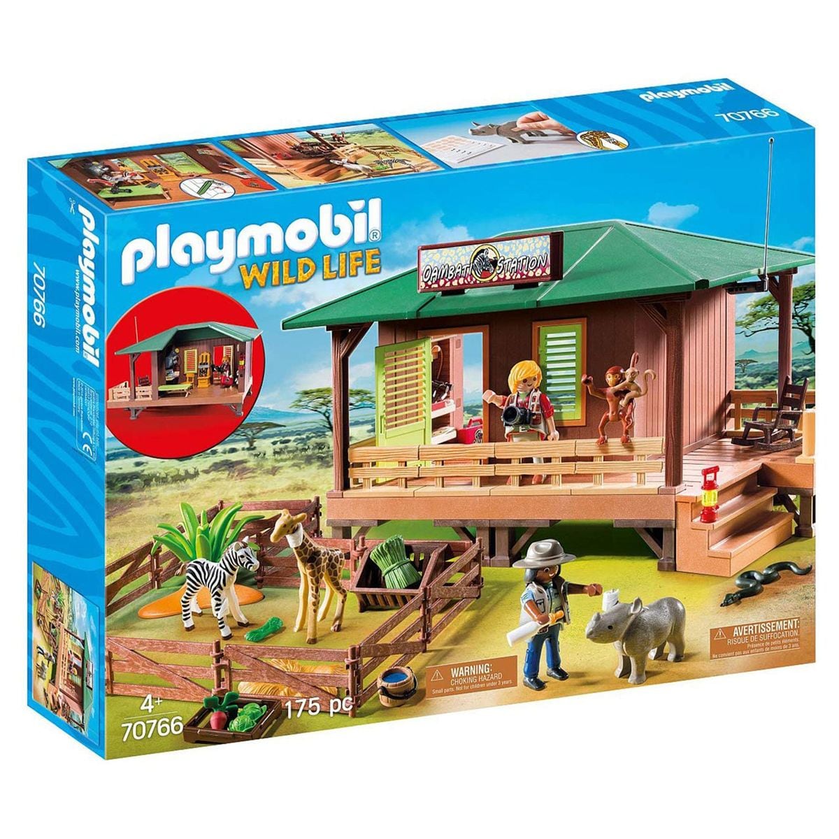 PLAYMOBIL&reg; 70766 - Wild Life - Spielset, Rangerstation mit Tieraufzucht 