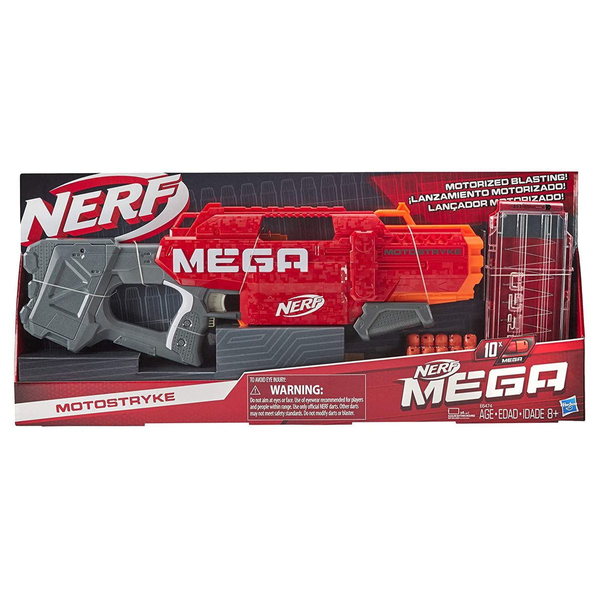 Hasbro E6474EU4 - Nerf Mega - Motorstrike - motorisierter Blaster mit Zubeh&ouml;r 