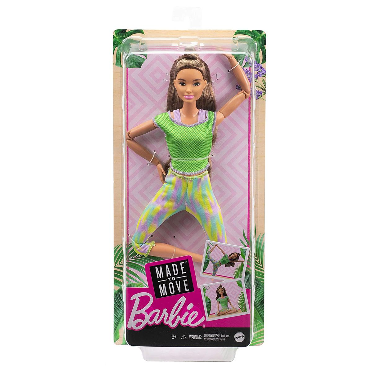 Mattel GXF05 - Barbie - Made to Move - Bewegliche Barbie mit Gelenken 