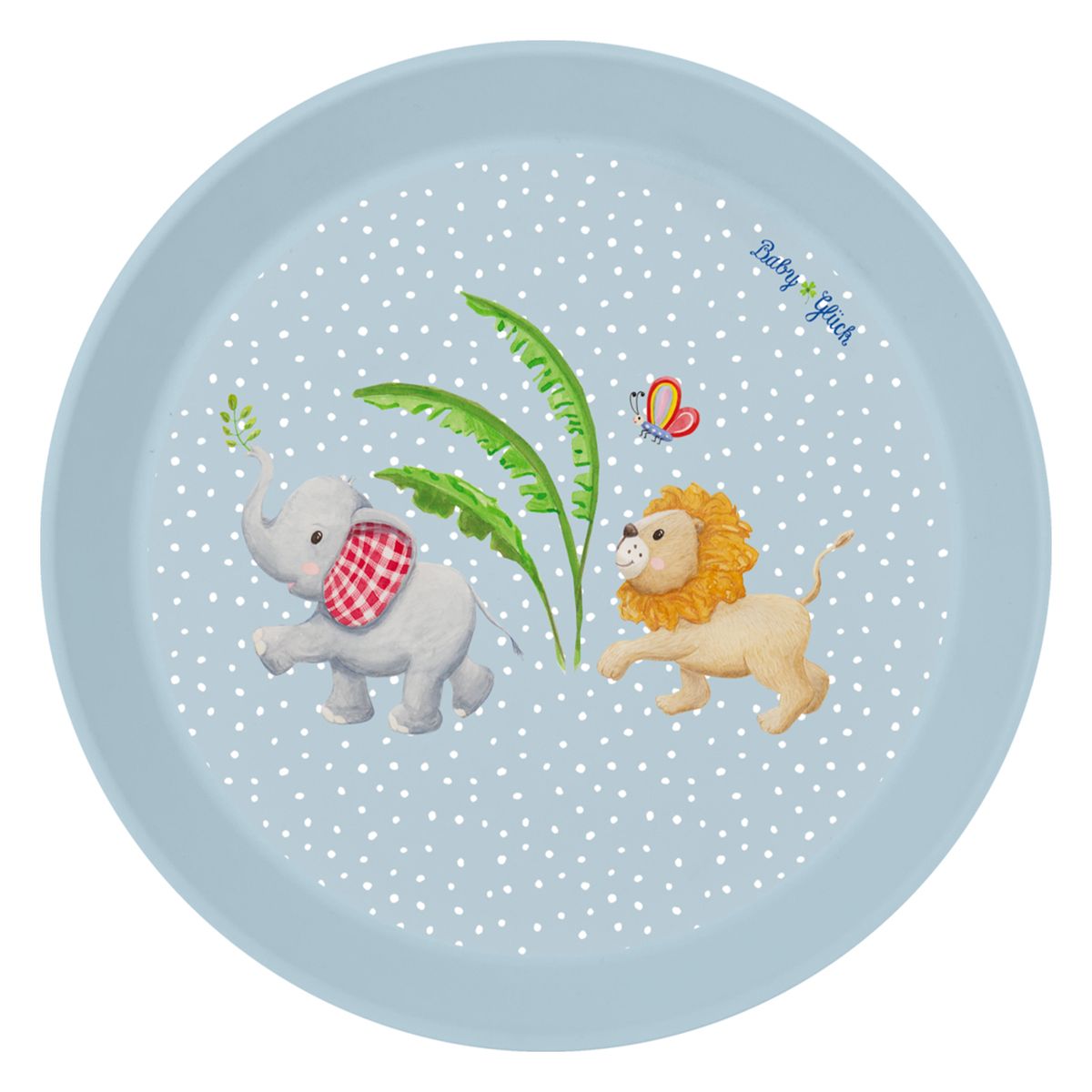 Coppenrath 17782 - Die Spiegelburg - Baby Gl&uuml;ck - Teller, Elefant & L&ouml;we 