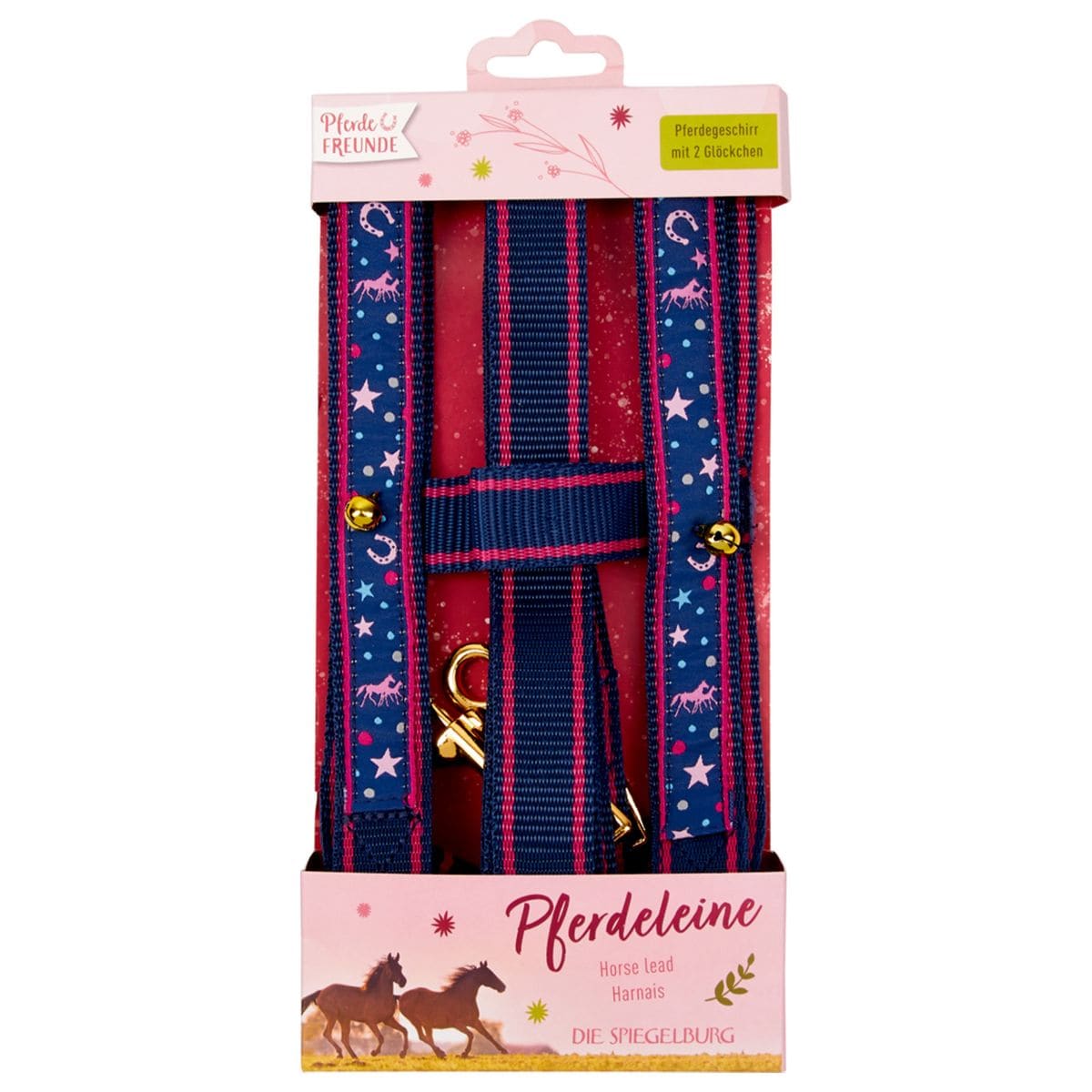 Coppenrath 13813 - Die Spiegelburg - Pferdefreunde - Pferdeleine mit 2 Gl&ouml;ckchen, lila 