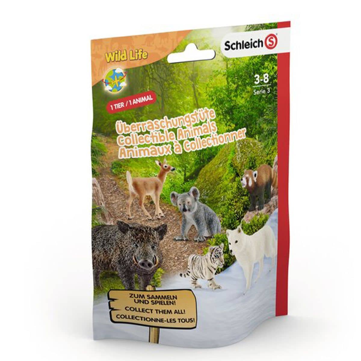 Schleich 10154143 - Wild Life - &Uuml;berraschungst&uuml;te inkl. 1 Tier 