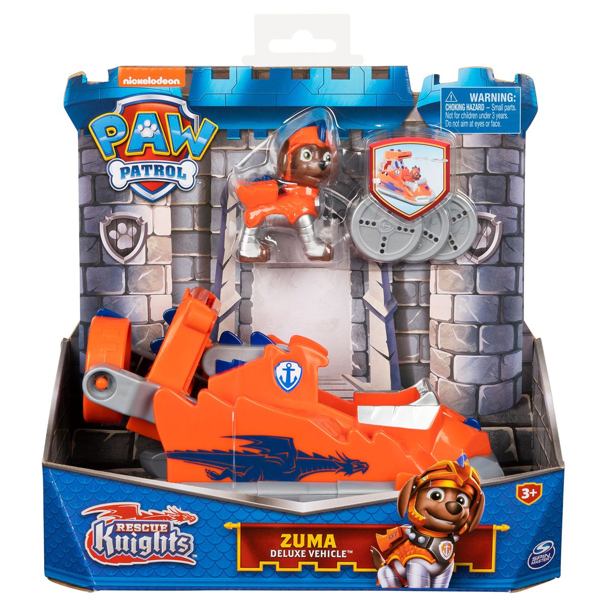 Spin Master 6063589 (20135922) - Paw Patrol - Rescue Knights - Zuma mit Deluxefahrzeug 