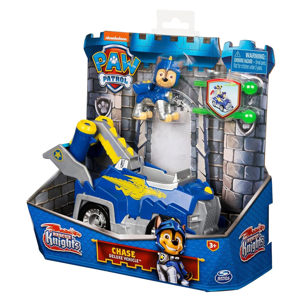 Spin Master 6063584 (20135917) - Paw Patrol - Rescue Knights - Chase mit Deluxe Fahrzeug 