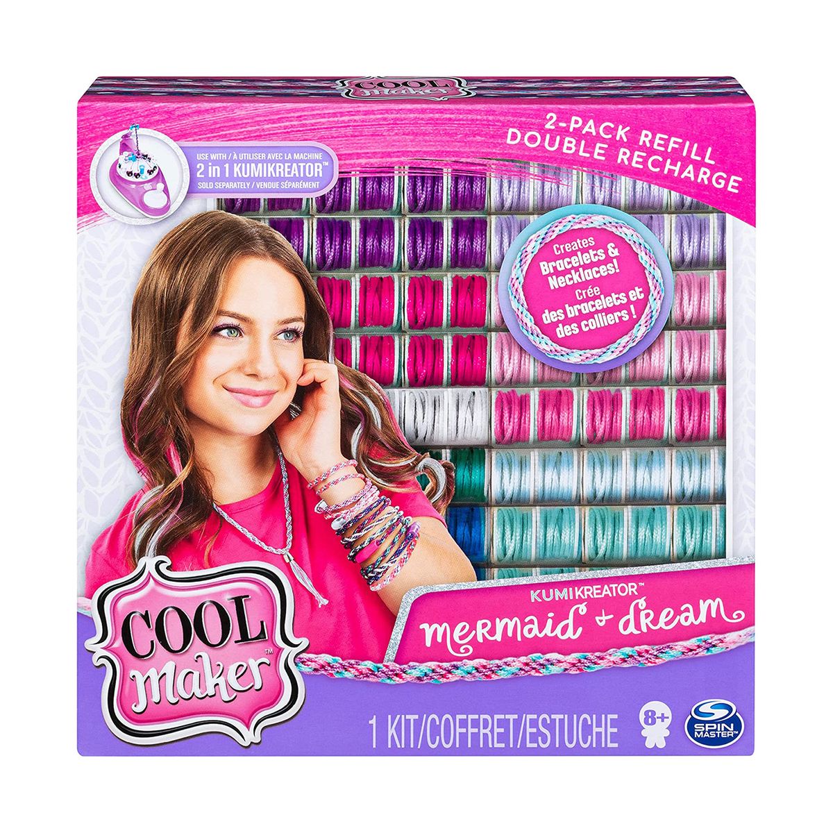 Spin Master 6047176 (20108880) - Cool Maker - Kumi Kreator - Nachf&uuml;ll Set Mermaid and Day Dream 