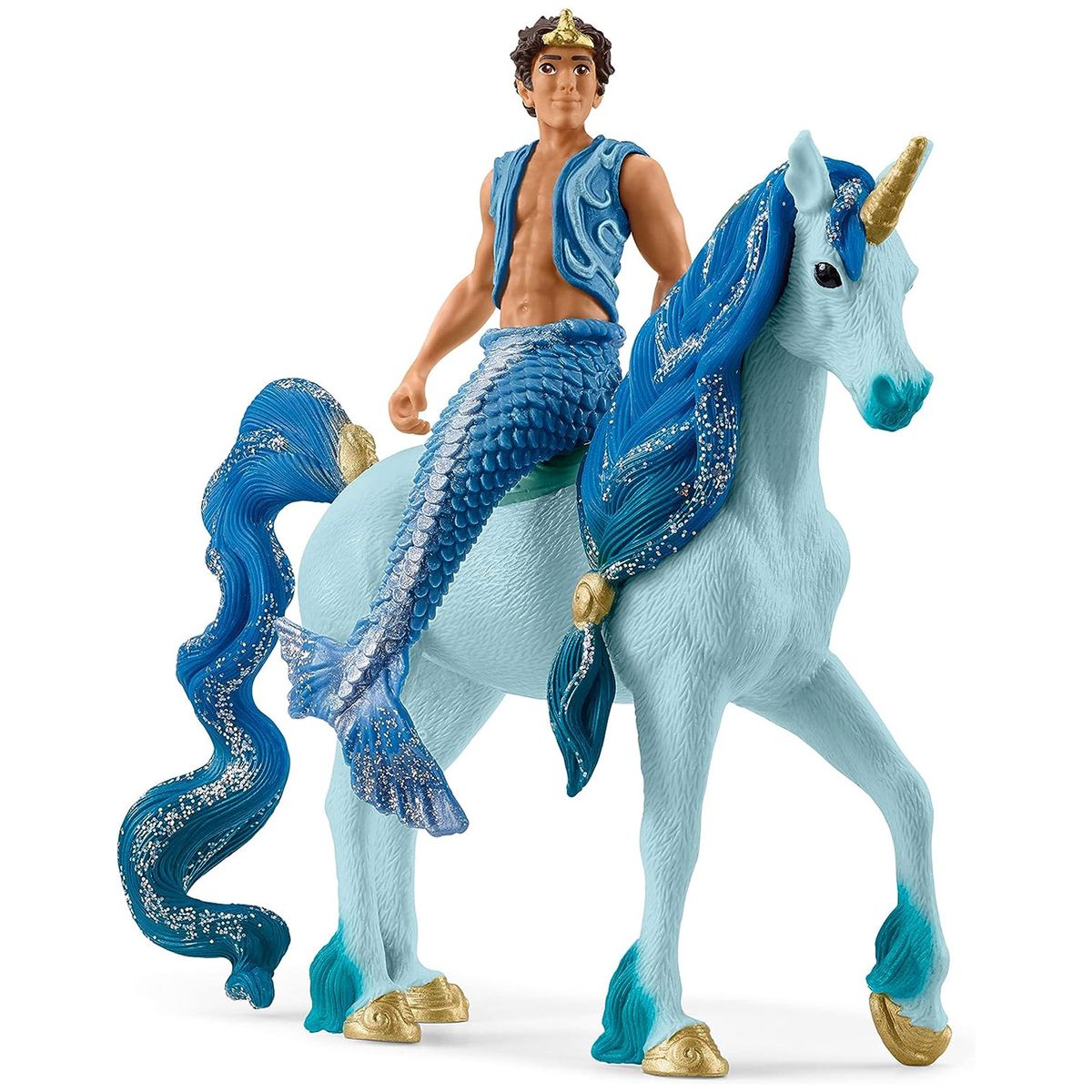 Schleich 70718 - Bayala - Spielfiguren-Set, Aryon auf Einhorn 
