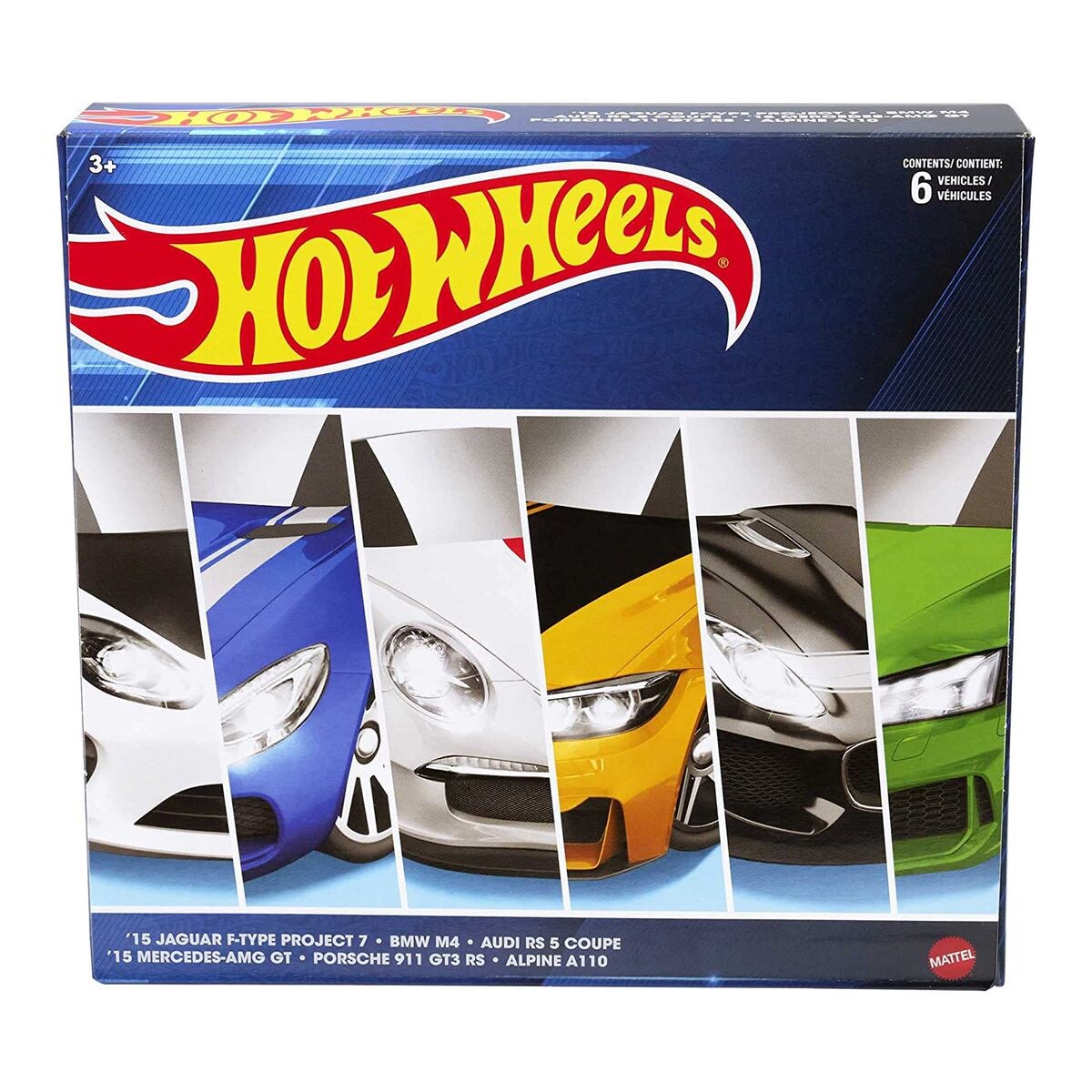 HDH51 - Hot Wheels - Die Cast-Fahrzeuge, 1:64, 6er-Pack, European Cars