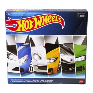 Mattel HDH51 - Hot Wheels - Die Cast-Fahrzeuge, 1:64, 6er-Pack, European Cars 