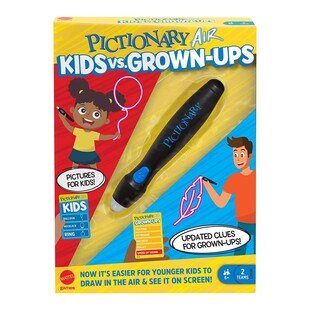 Mattel GYH79 - Pictionary Air - Klein gegen Groß - Zeichenspiel, Stift 