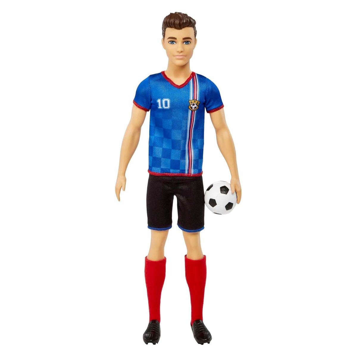 Mattel HCN15 - Barbie - You can be anything - Ken Fu&szlig;ballspieler Puppe mit Trikot & Fu&szlig;ball 