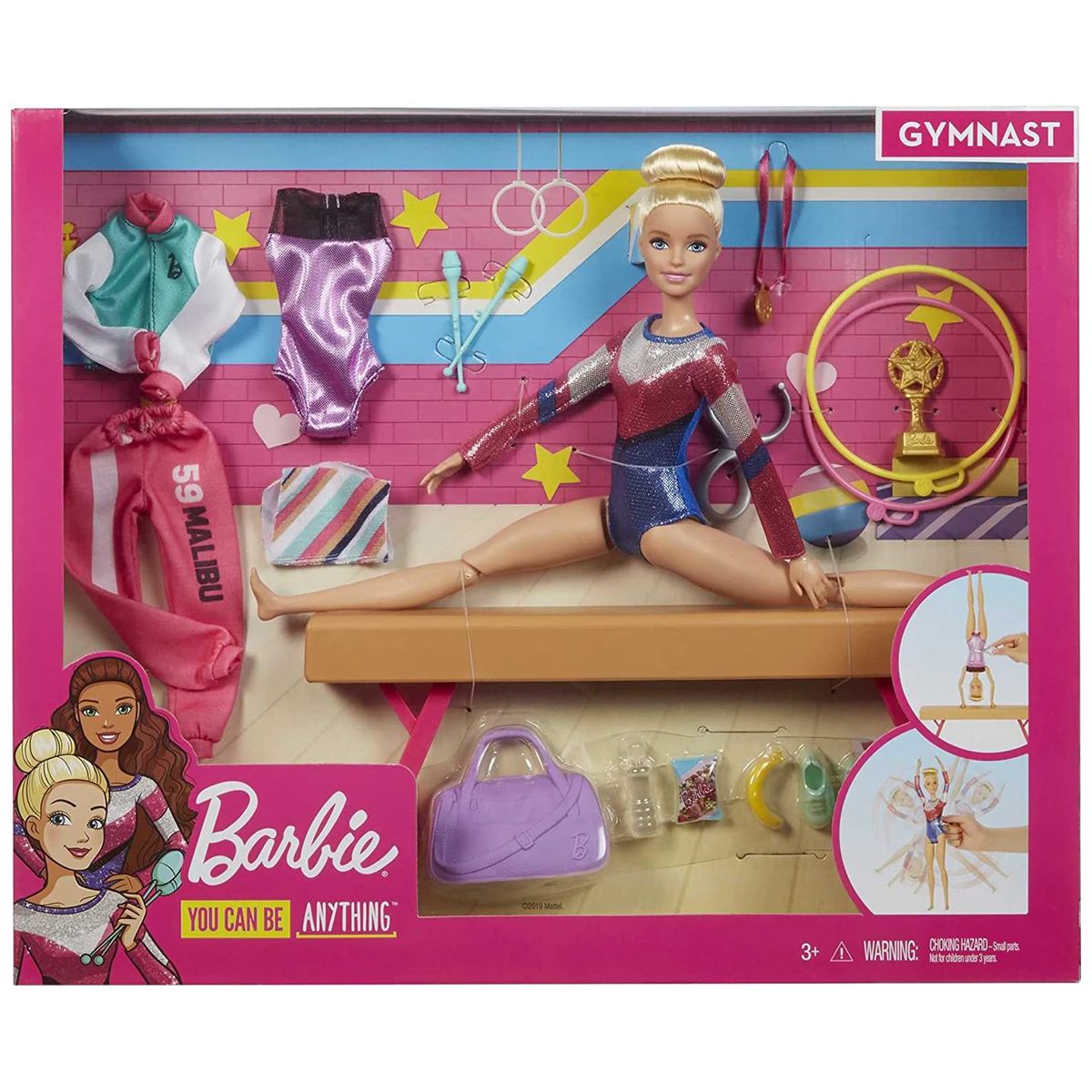 Mattel GJM72 - Barbie - You can be anything - Turnerin Puppe mit Zubeh&ouml;r, ca. 30 cm 