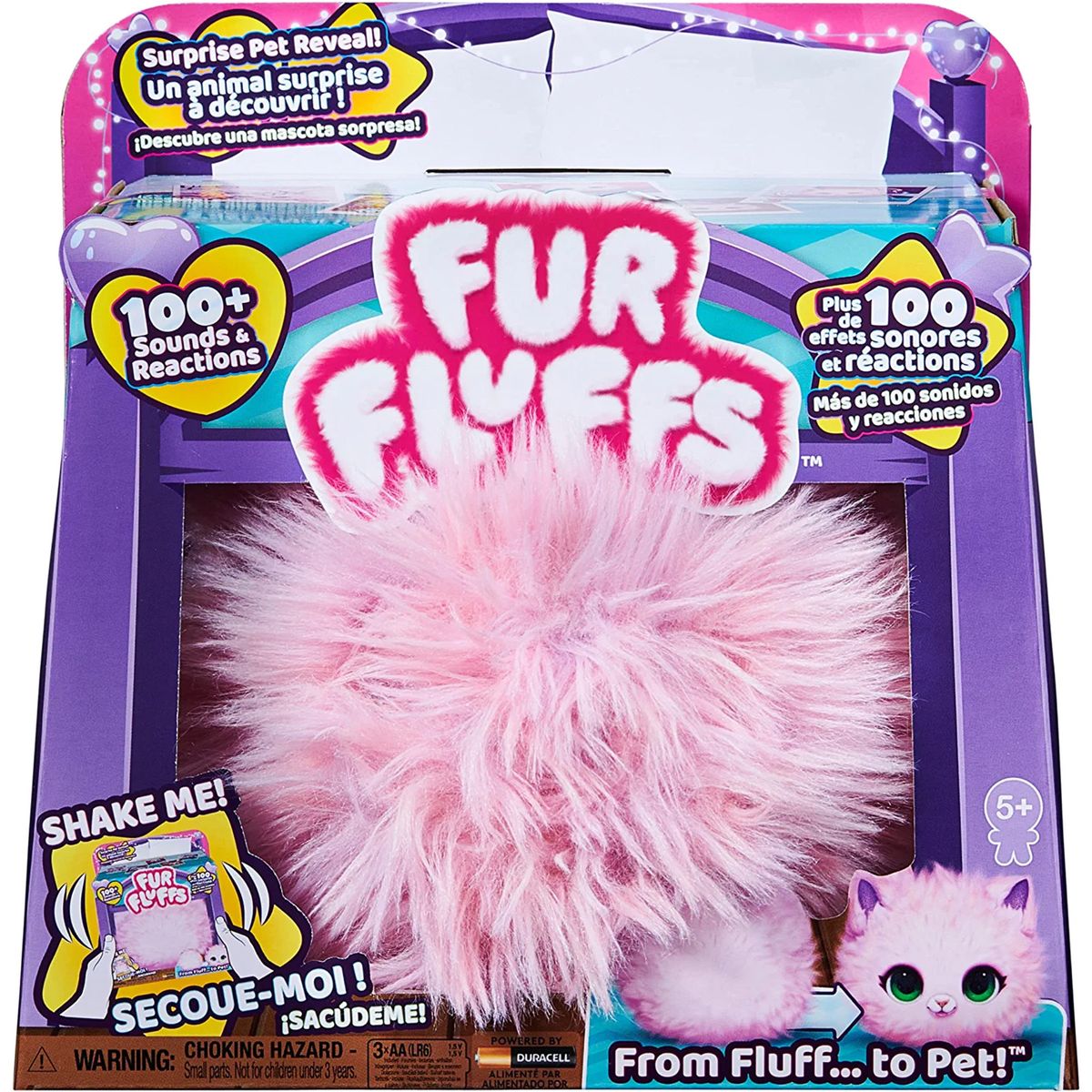 Spin Master 6065307 (20139111) - FurFluffs - Interaktive Pl&uuml;schfigur mit Sound, K&auml;tzchen 