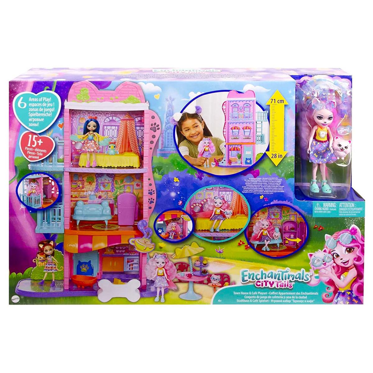 Mattel HJH65 - Enchantimals - City Tails - Stadthaus mit Caf&eacute; 
