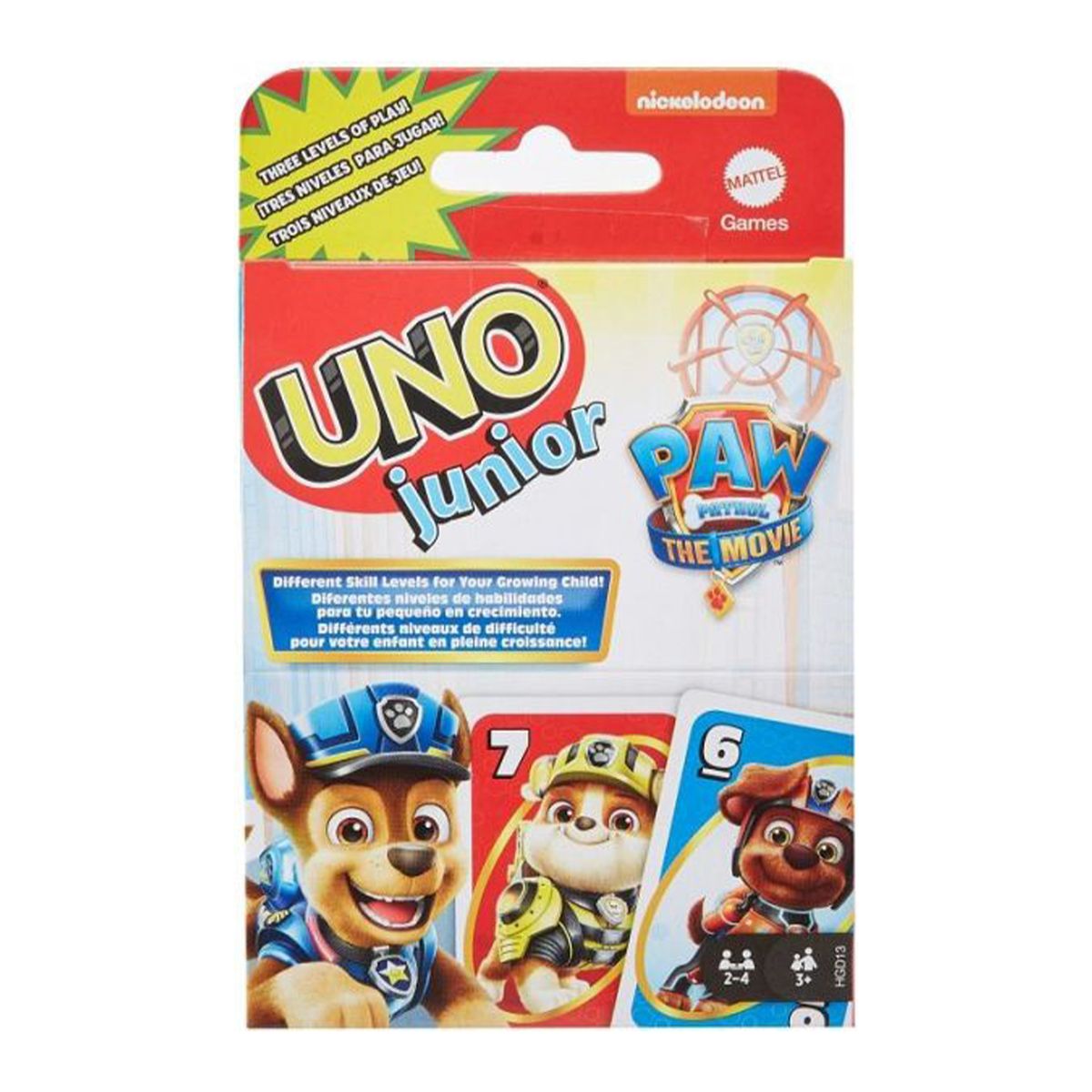 Mattel HGD13 - Paw Patrol - Kartenspiel, UNO Junior 