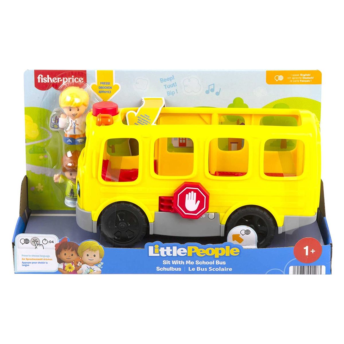 Mattel HJN36 - Fisher-Price - Little People - Schulbus mit Spielfiguren und Sound 