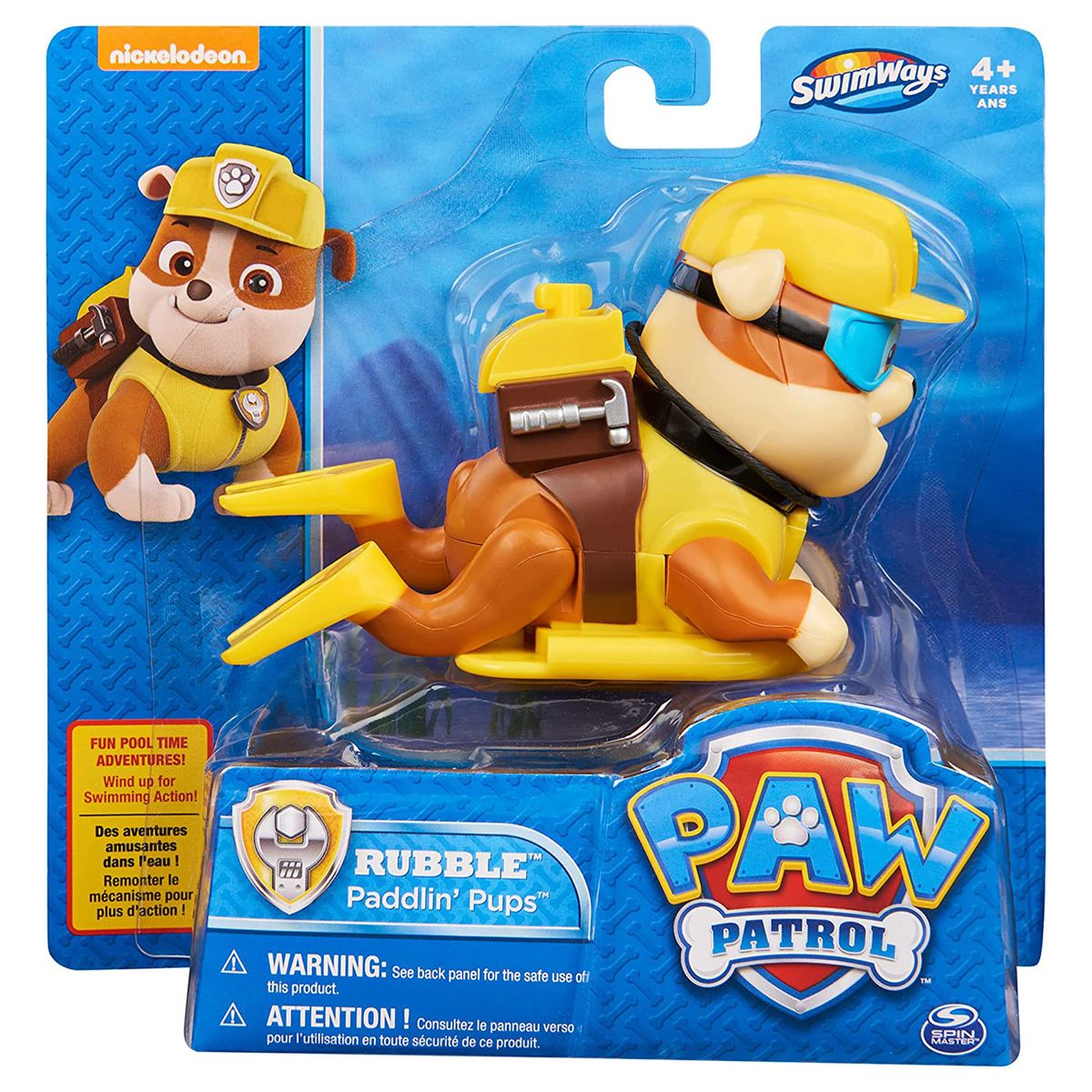 Spin Master 6044582 (20121153) - Paw Patrol - Paddlin' Pups - Wasserspielzeug, Rubble 