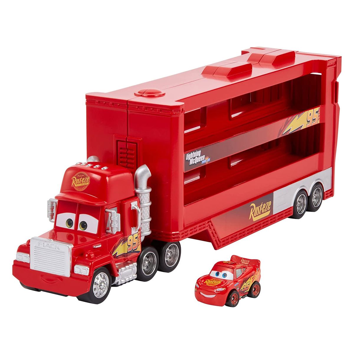 Mattel GNW34 - Disney Pixar Cars - Mack Truck inkl. Lightning McQueen Fahrzeug 