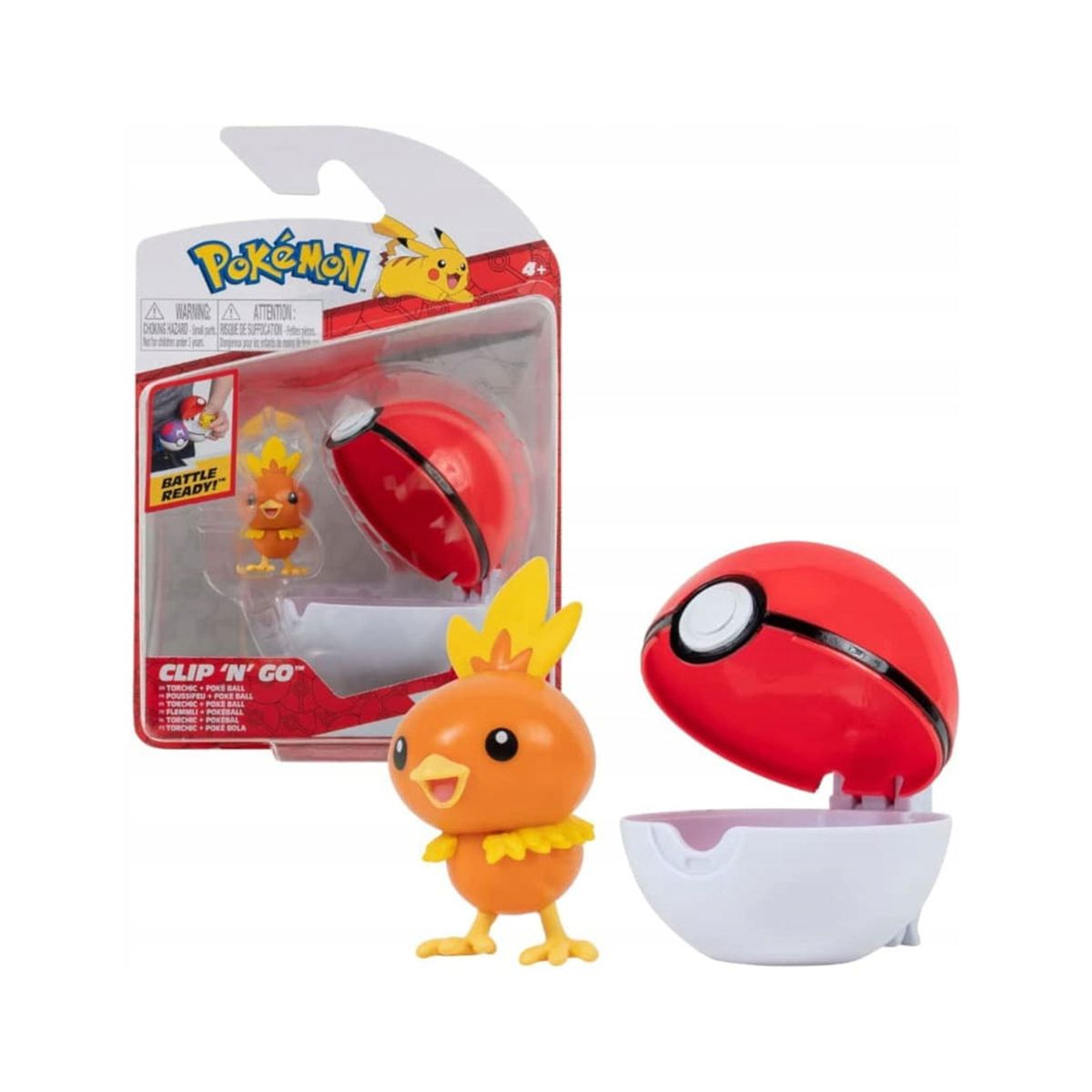 Jazwares PKW0157 - Pok&eacute;mon - Sammelfiguren, Clip&acute;n Go, Flemmli 