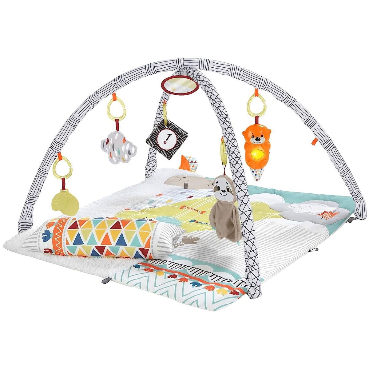 HBB74 - Fisher-Price - 5 Sinne - Krabbeldecke, kuschlige Spieldecke