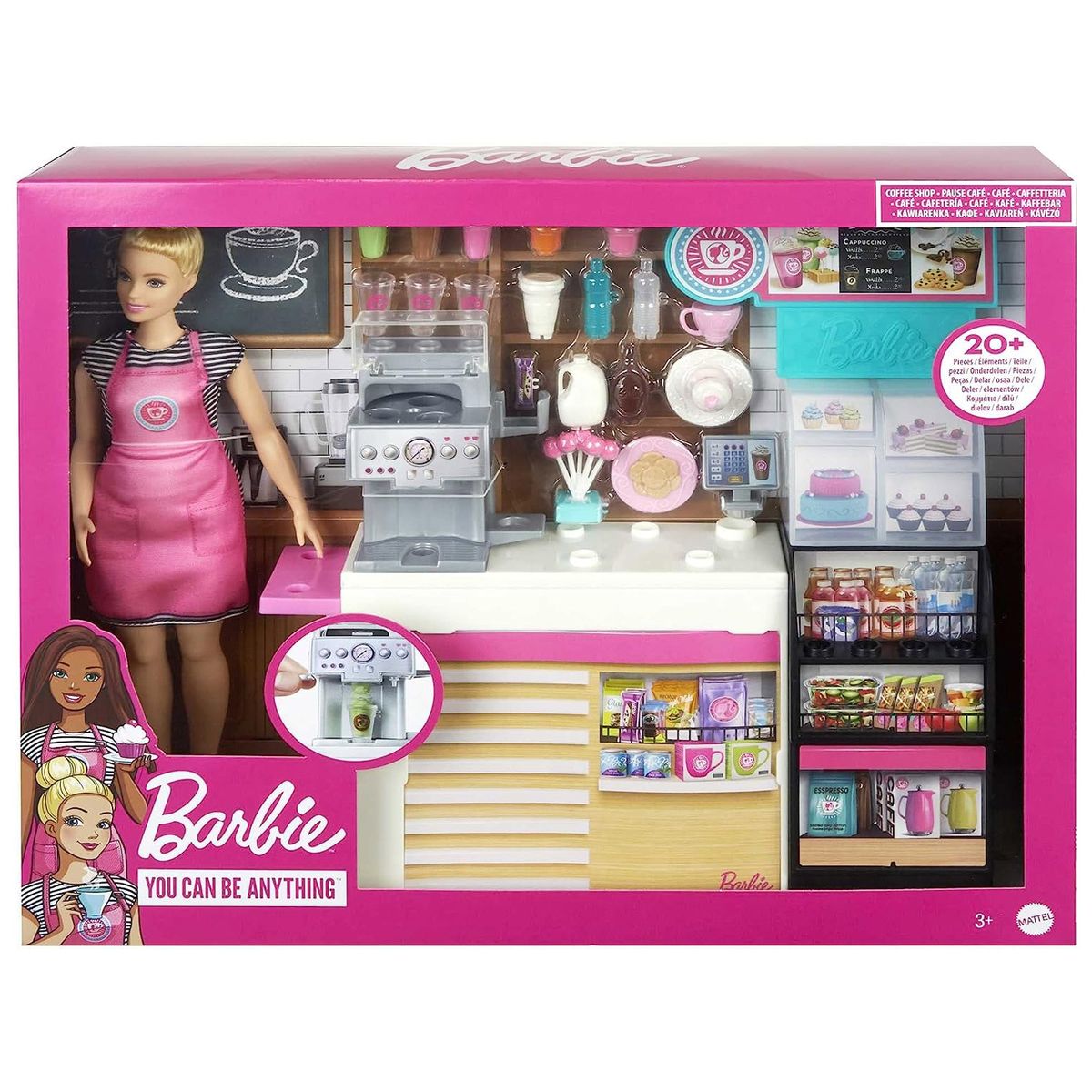 Mattel GMW03 - Barbie - You can be anything - Naschcafe Spielset - Puppe inkl. Zubeh&ouml;r 