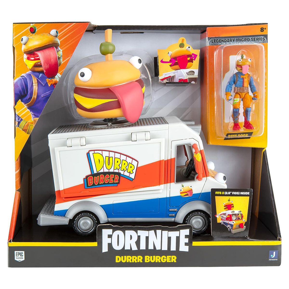 Jazwares FNT1059 - Fortnite - Durrr Burger Food Truck 22,5cm + Actionfigur 5,1cm 