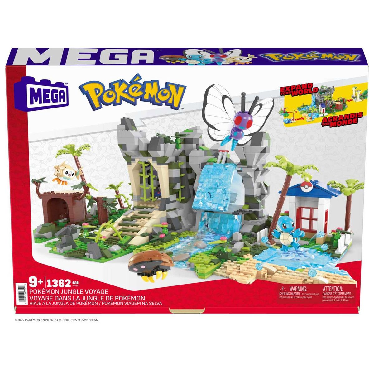 Mattel HHN61 - Mega - Pok&eacute;mon - Ultimatische Dschungelexpedition, Bausatz 1347 Teile 