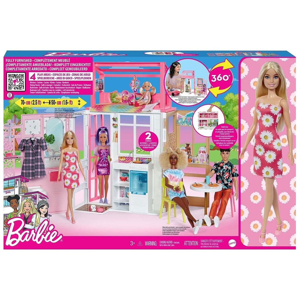 Mattel HHY40 - Barbie - Puppenhaus mit Puppe