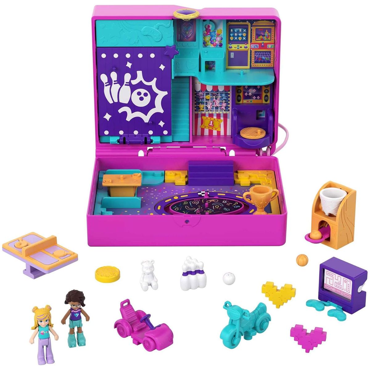 Mattel HCG15 - Polly Pocket - Spielparadies Schatulle, Mini-Spielset, Figuren mit Zubeh&ouml;r 