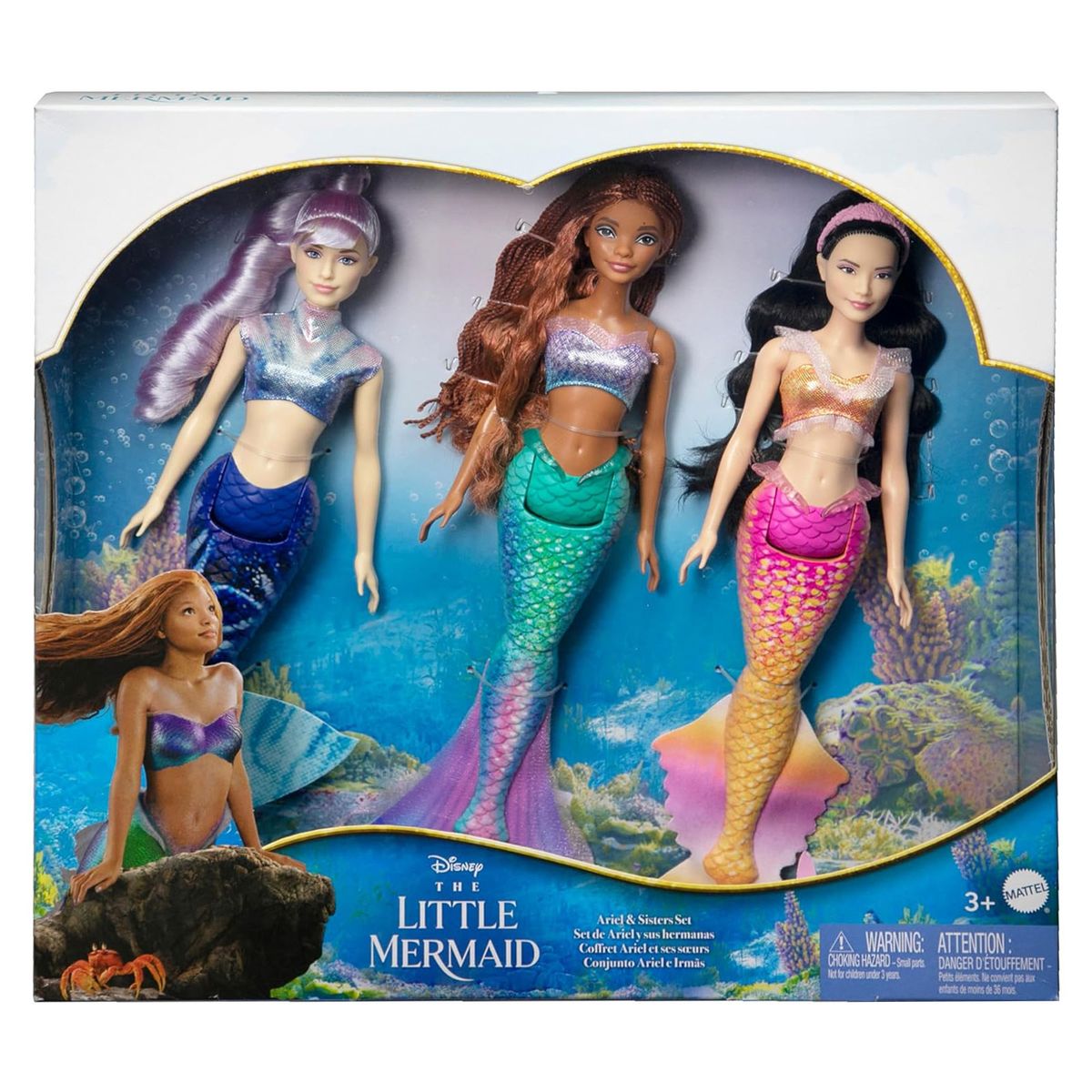 Mattel HND29 - Disney Arielle - Meerjungfrauen 3er Set 