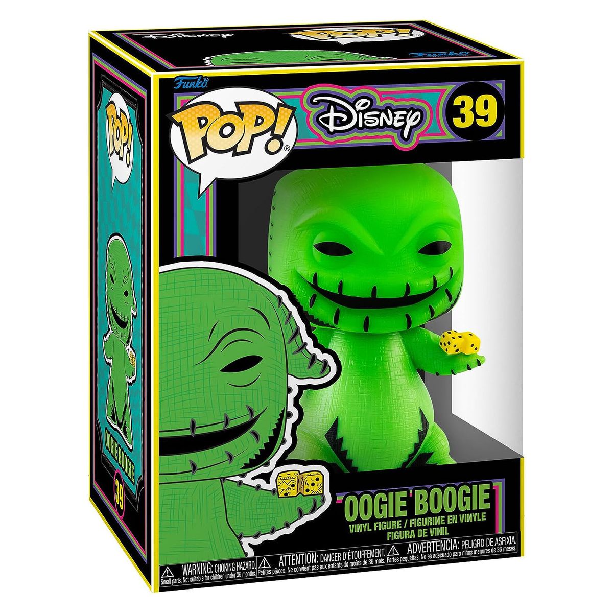 Funko FK63962 - POP! - Disney - The Nightmare Before Christmas - Vinyl-Figur, Oogie Boogie, Nr. 39, ca. 9 cm 