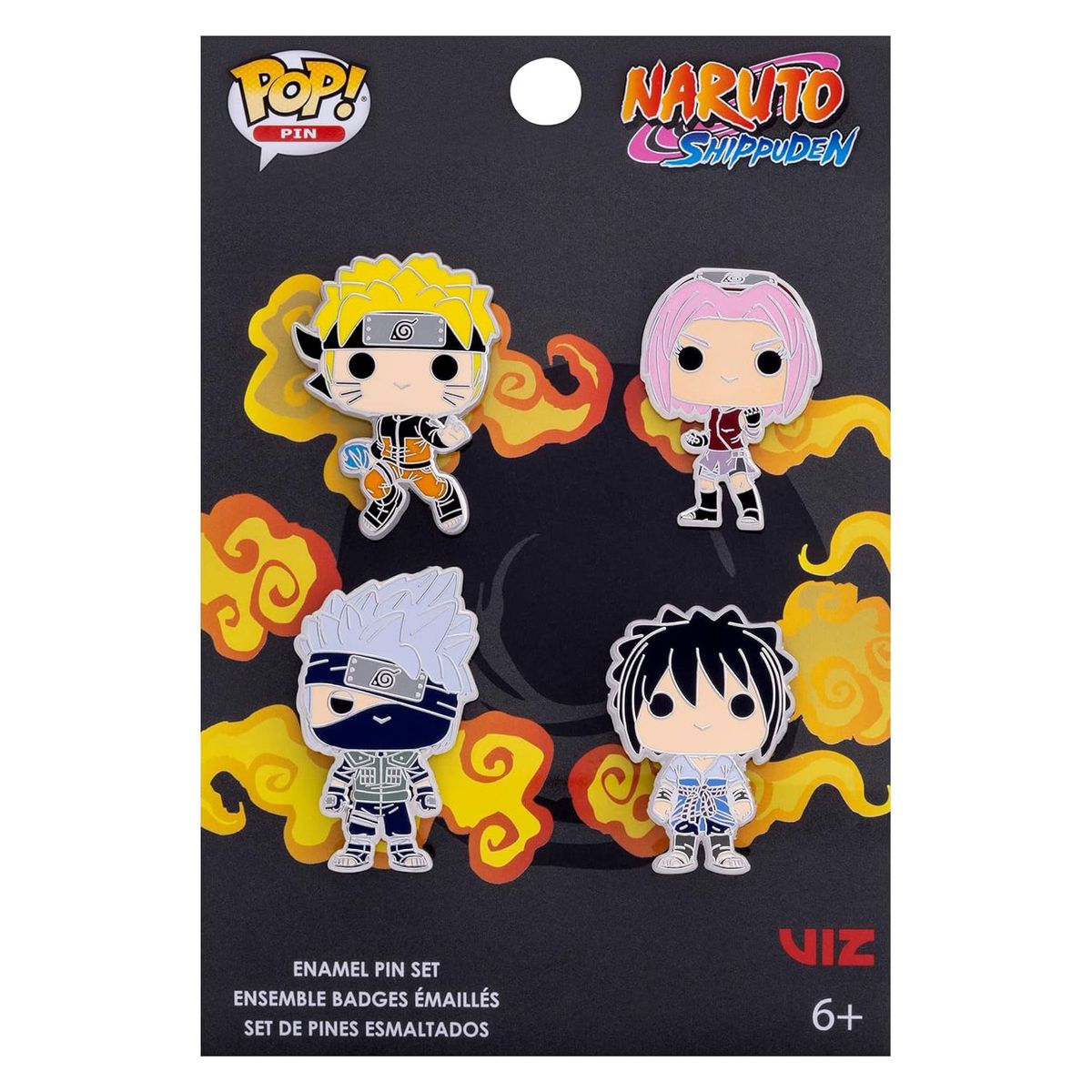 Funko FKNRPN0018 - Funko POP! - Naruto - Pin - Anstecker-Set, 4er-Pack 