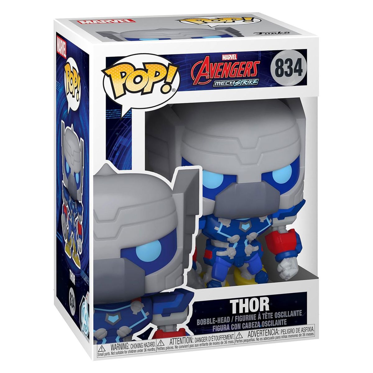 Funko FK55238 - POP! - Marvel Avengers Mech Strike - Thor Vinyl-Figur, Nr. 834, ca. 9 cm 