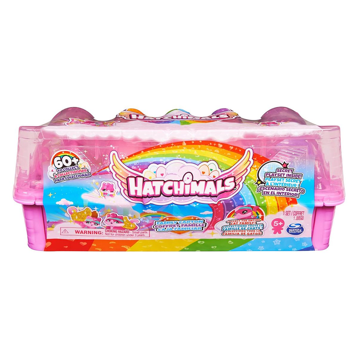 Spin Master 6063119 (20135230) - Hatchimals - Spielset, Eierkarton mit Katzenfamilie 