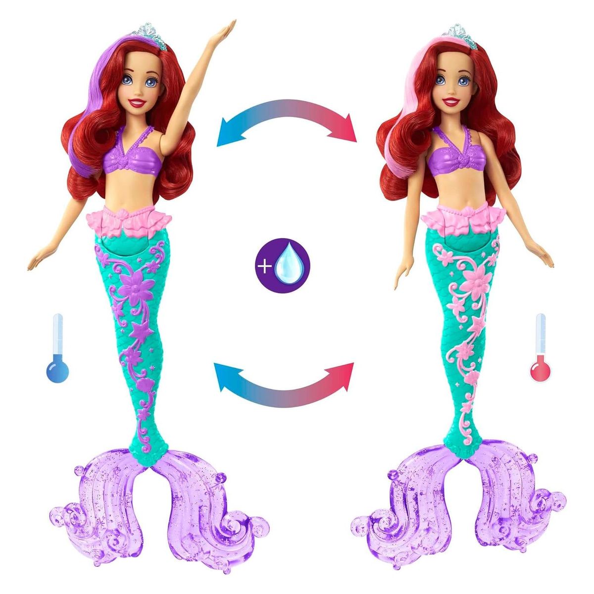 Mattel HLW00 - Disney Princess - Arielle die Meerjungfrau Puppe inkl. Zubeh&ouml;r 