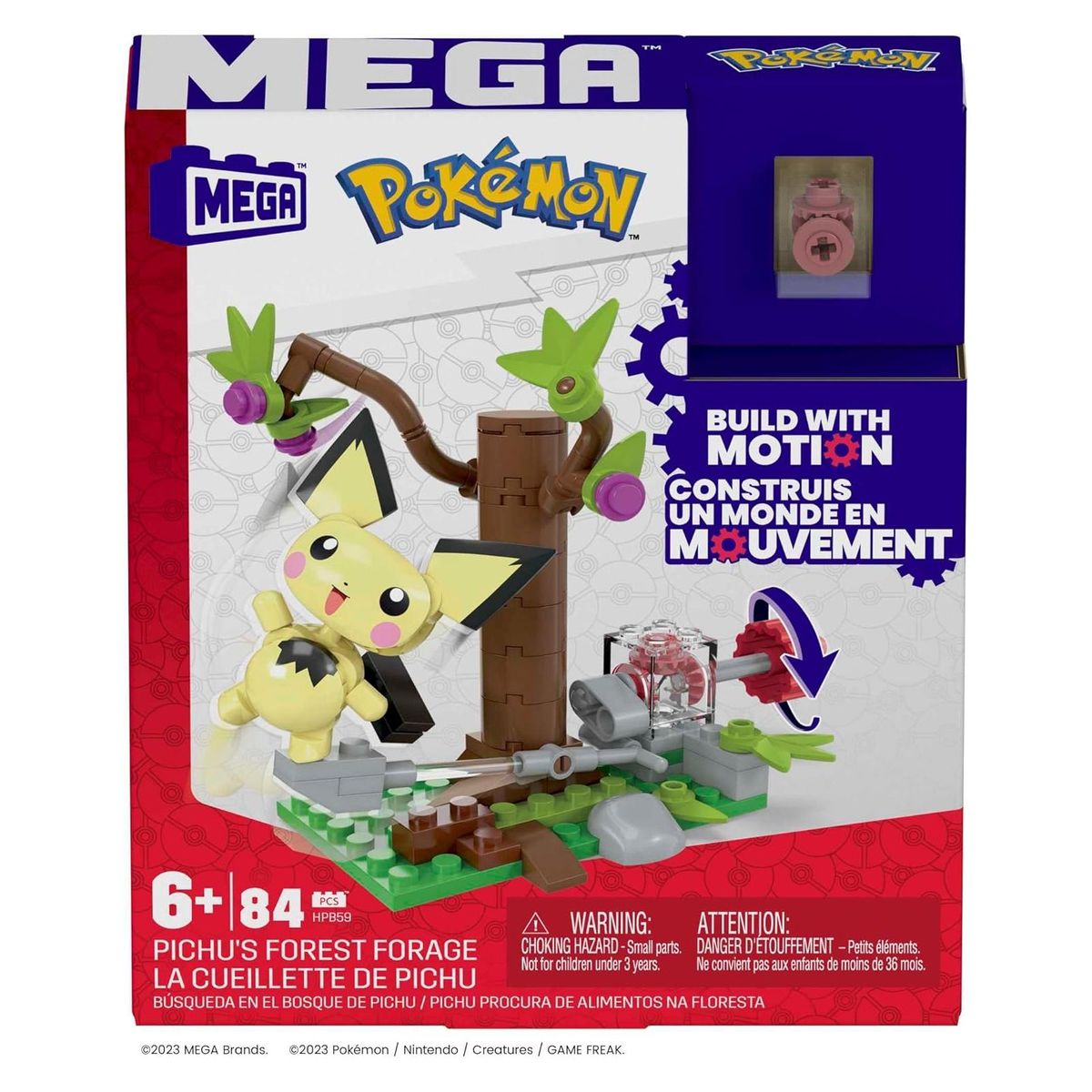 Mattel HPB59 - Mega - Pok&eacute;mon - Pichus Wald-Futtersuche 