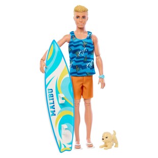 Mattel HPT50 - Barbie - Puppe mit Zubehör, Surfer, Ken 