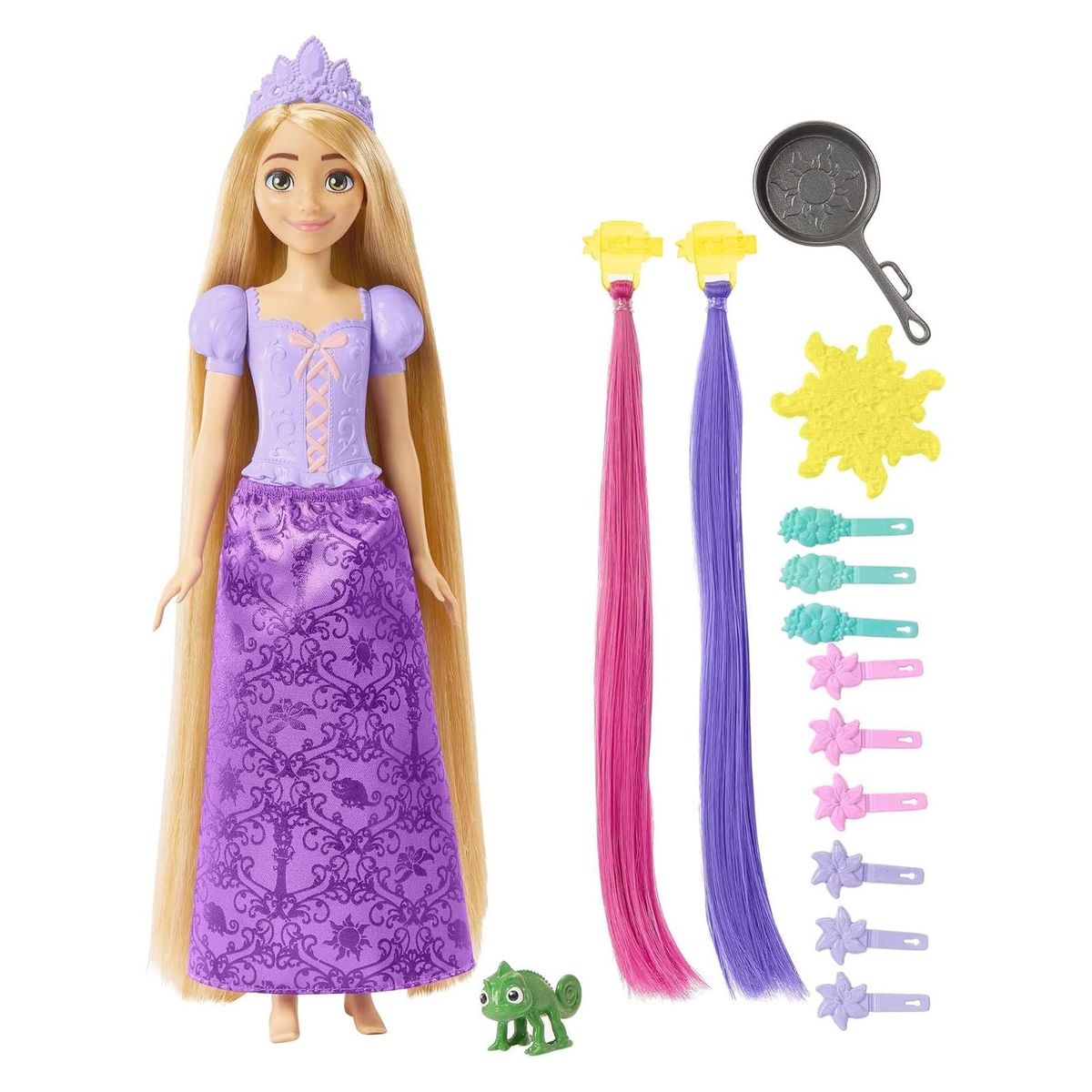 Mattel HLW18 - Disney Princess - Haarspiel Rapunzel inkl. Tierfreunde & Zubeh&ouml;r 