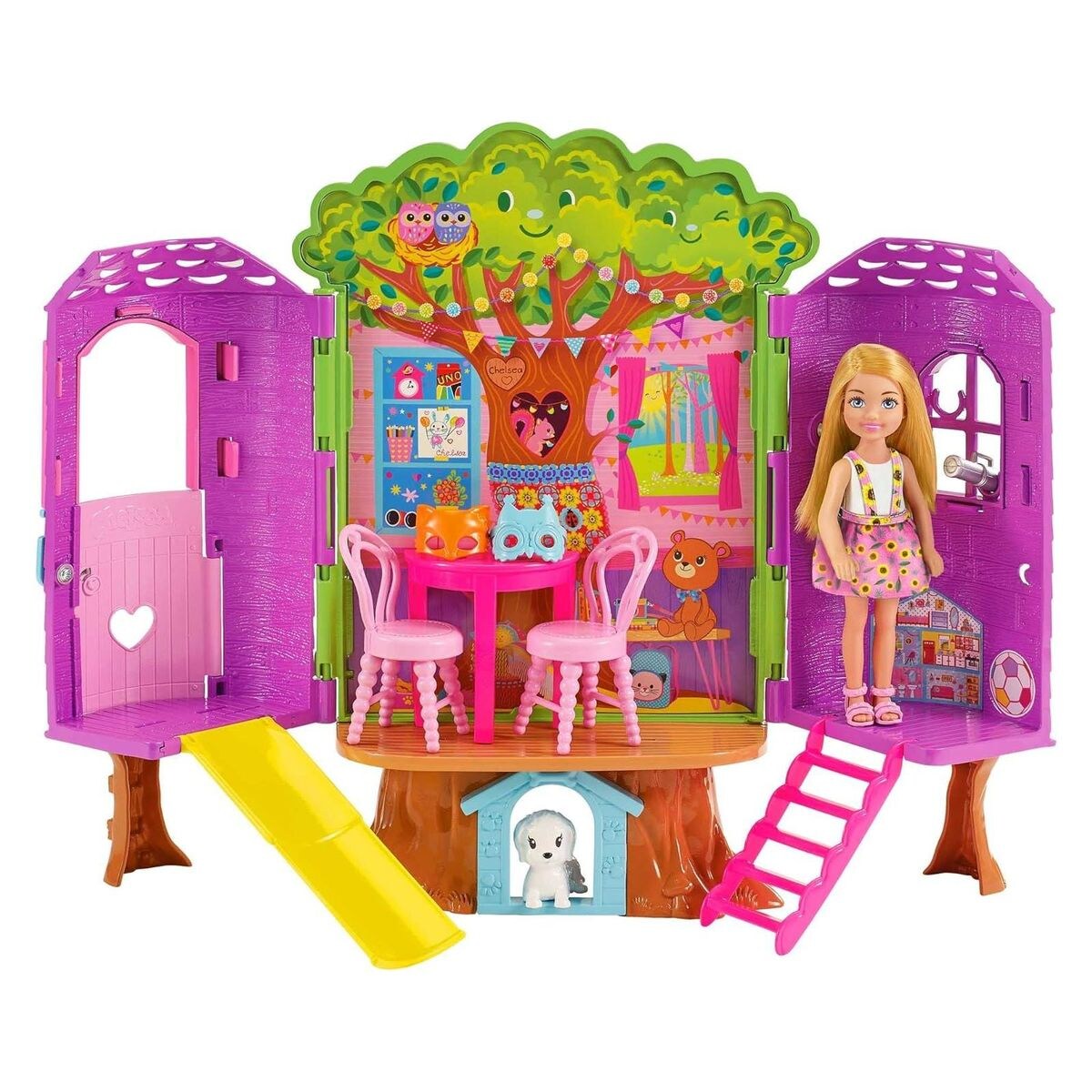 HPL70 - Barbie Chelsea - Baumhaus Spielset inkl. Puppe und Zubehör