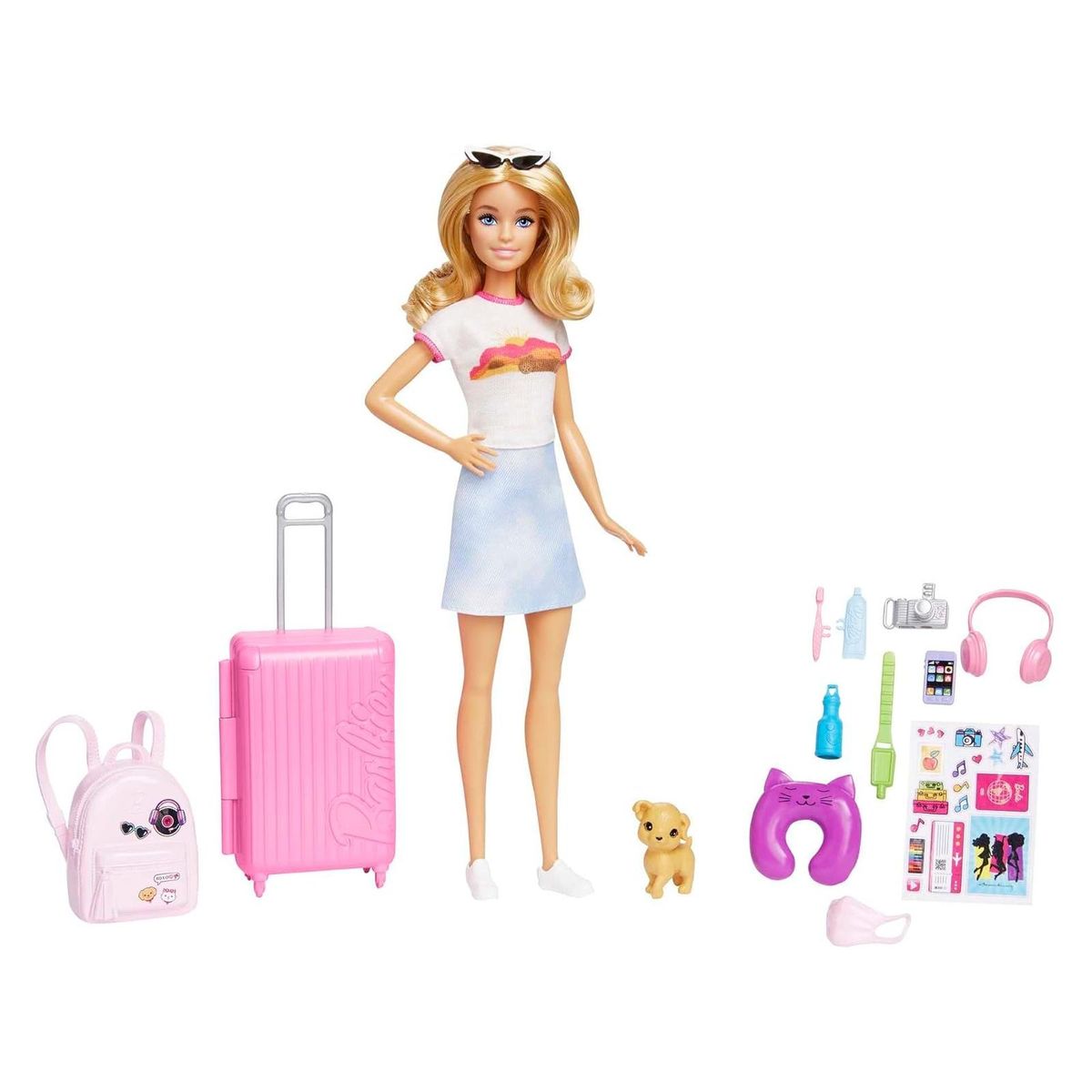 Mattel HJY18 - Barbie - Travel Barbie-Puppe mit Zubeh&ouml;r 
